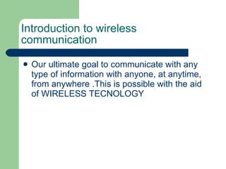 Introduction to wireless communication ,[object Object]
