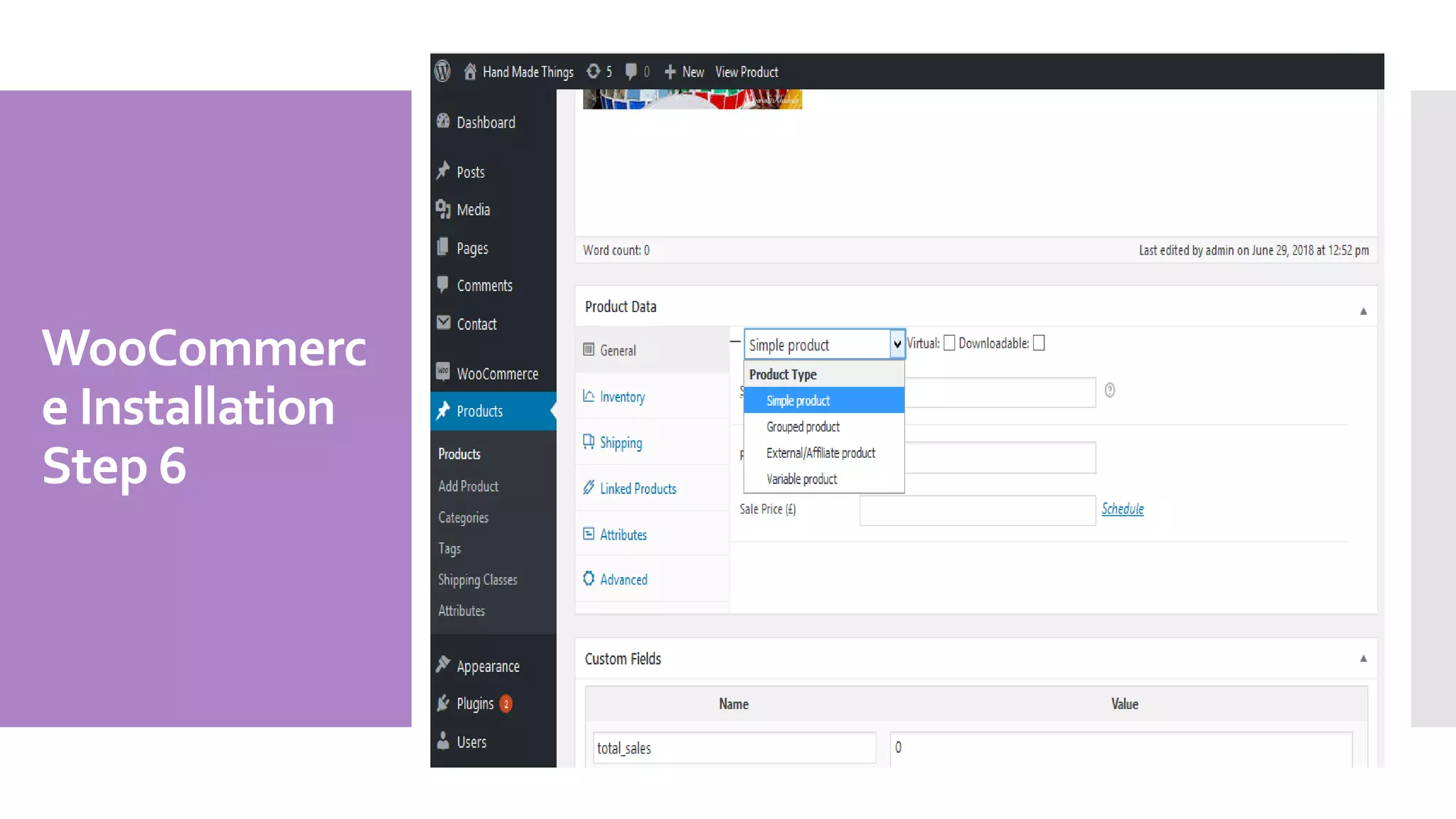 WooCommerc
e Installation
Step 6
 