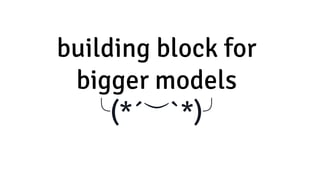 building block for
bigger models
╰(*´︶`*)╯
 