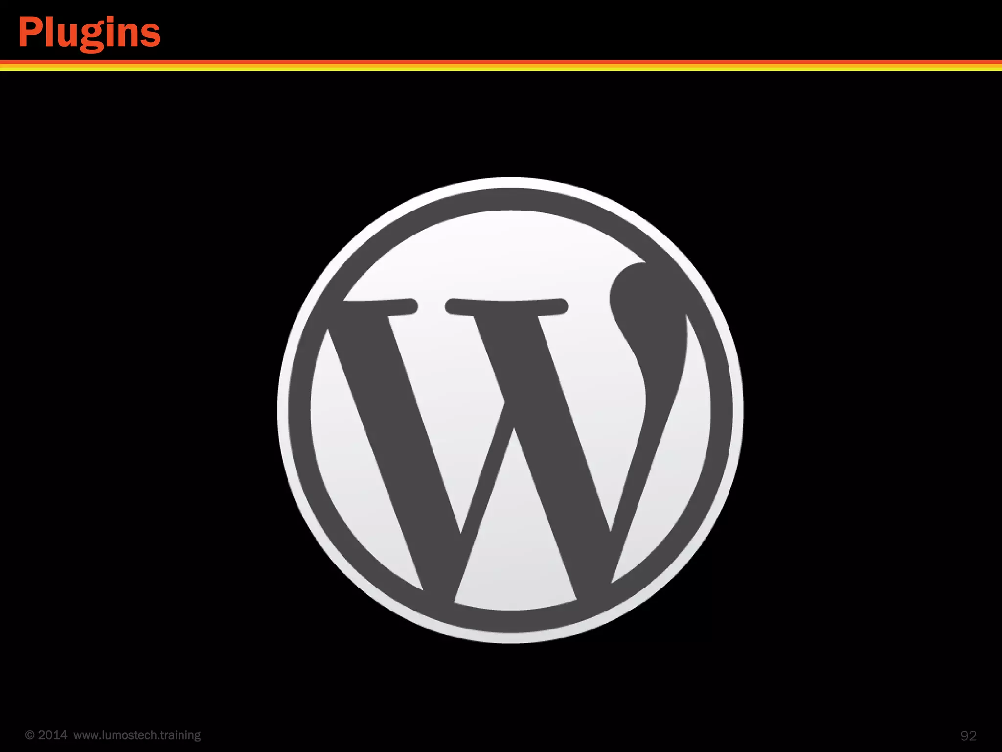 © 2014 www.lumostech.training 92
Plugins
 