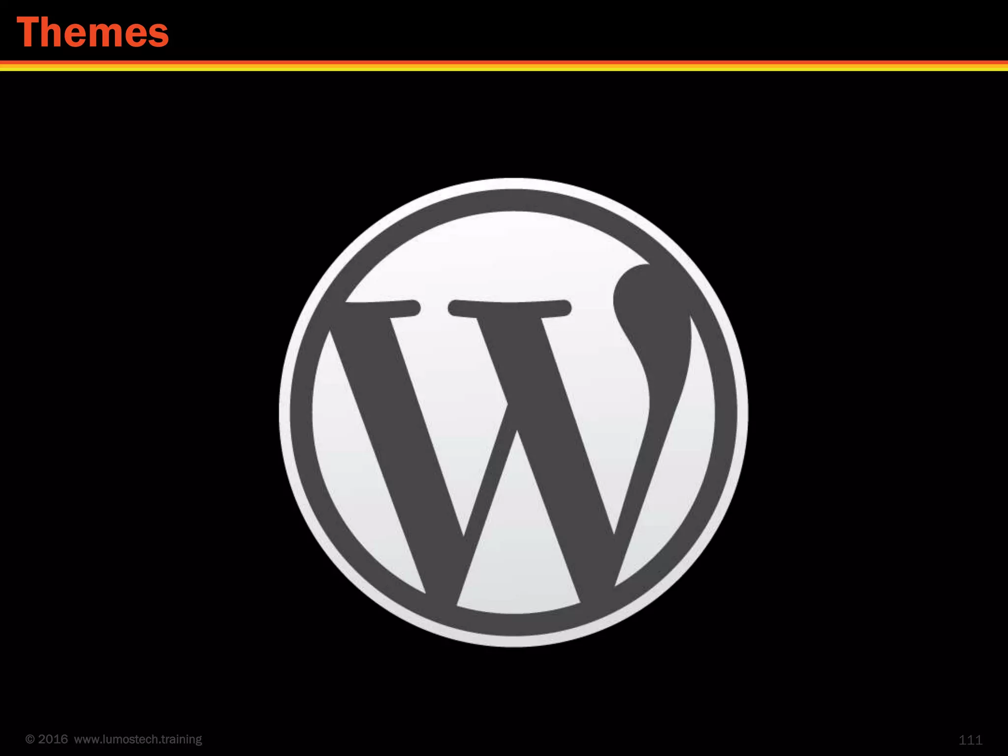 © 2016 www.lumostech.training 111
Themes
 