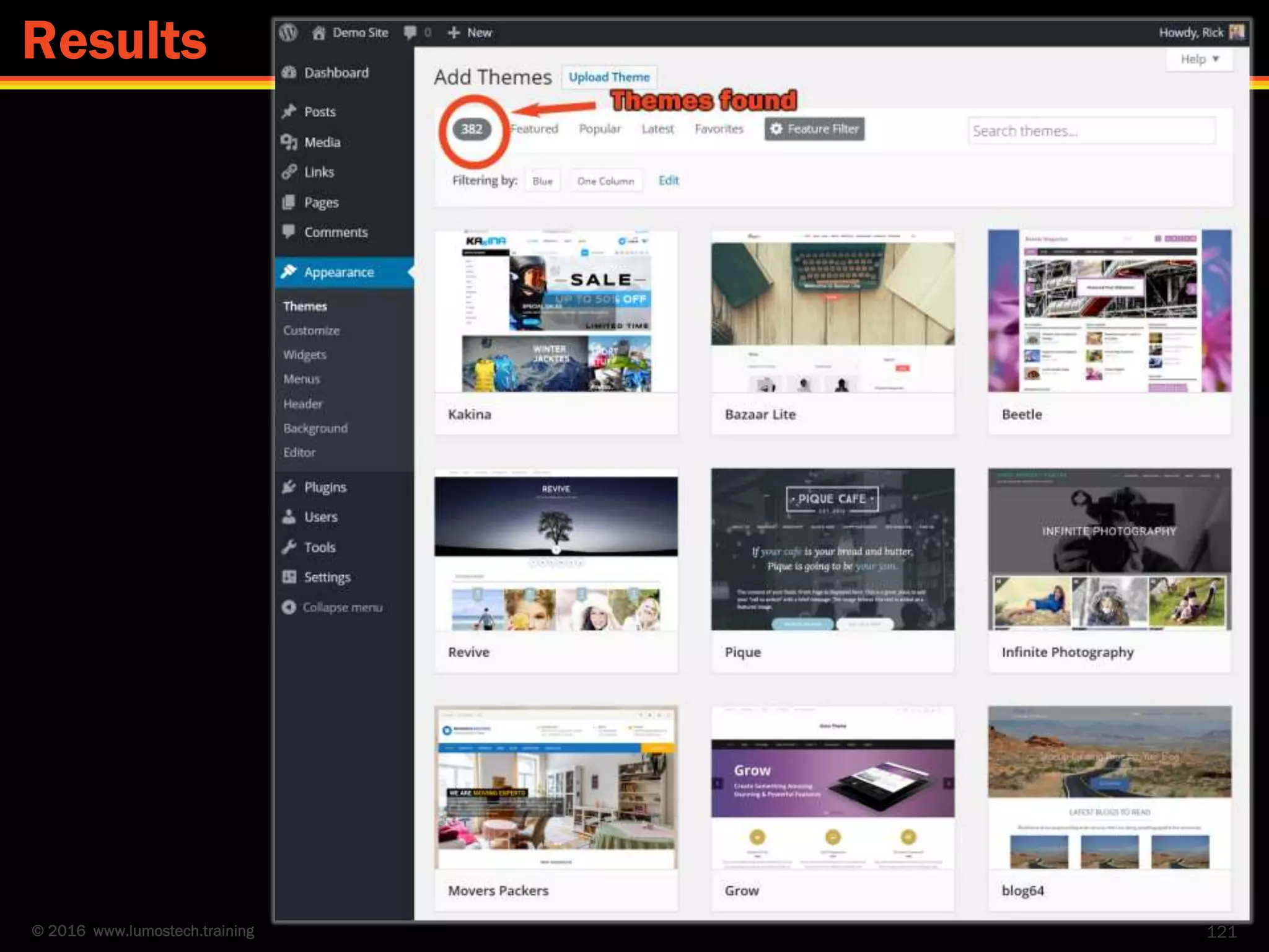 © 2016 www.lumostech.training 121
Results
 