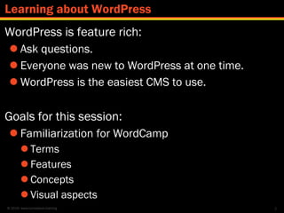 Introduction to WordPress 2016 | PPTX