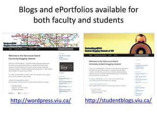 Publishing Eportfolio Introduction to Wordpress ePortfolios | PPTX