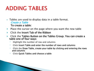 Introduction to word processing | PPTX