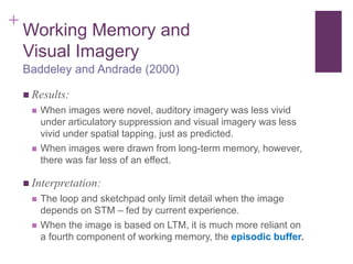Visual Memory Imagery Example Introduction to working memory | PPT