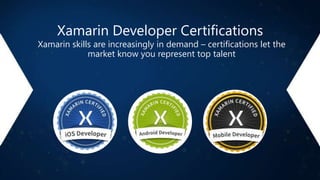 Xamarin Developer Certifications

Xamarin skills are increasingly in demand – certifications let the
market know you represent top talent

 