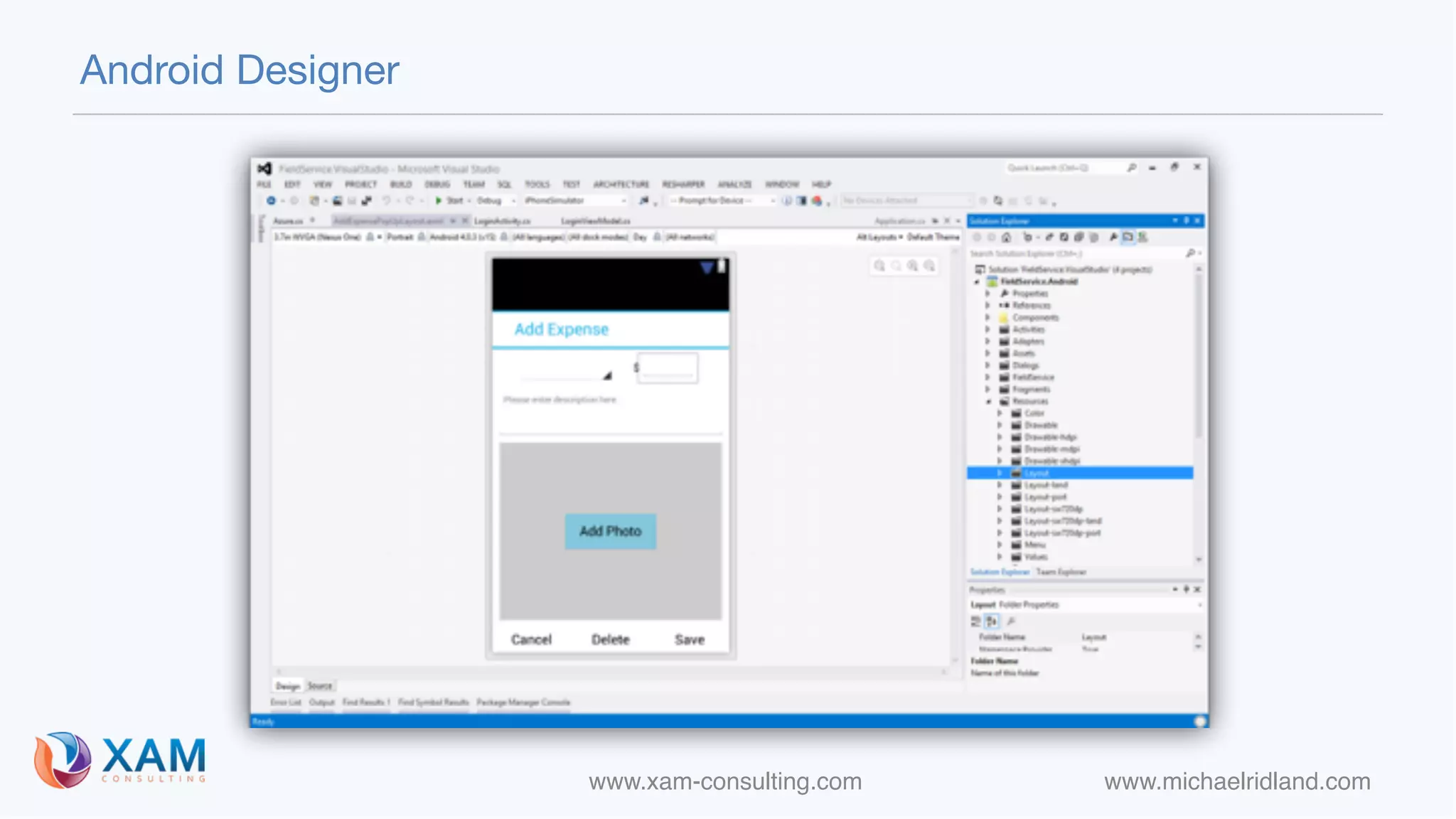 www.xam-consulting.com www.michaelridland.com
Android Designer
 