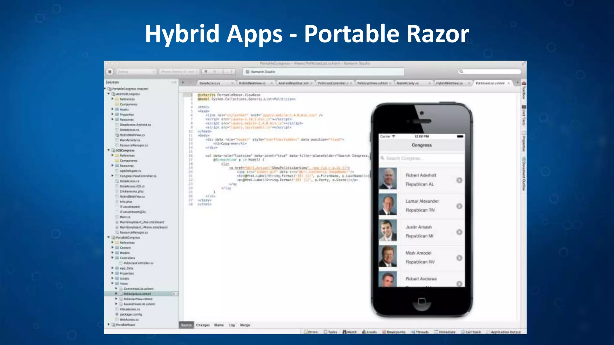 Hybrid Apps - Portable Razor
 
