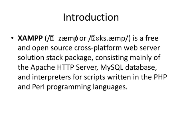 Introduction to xampp | PPT