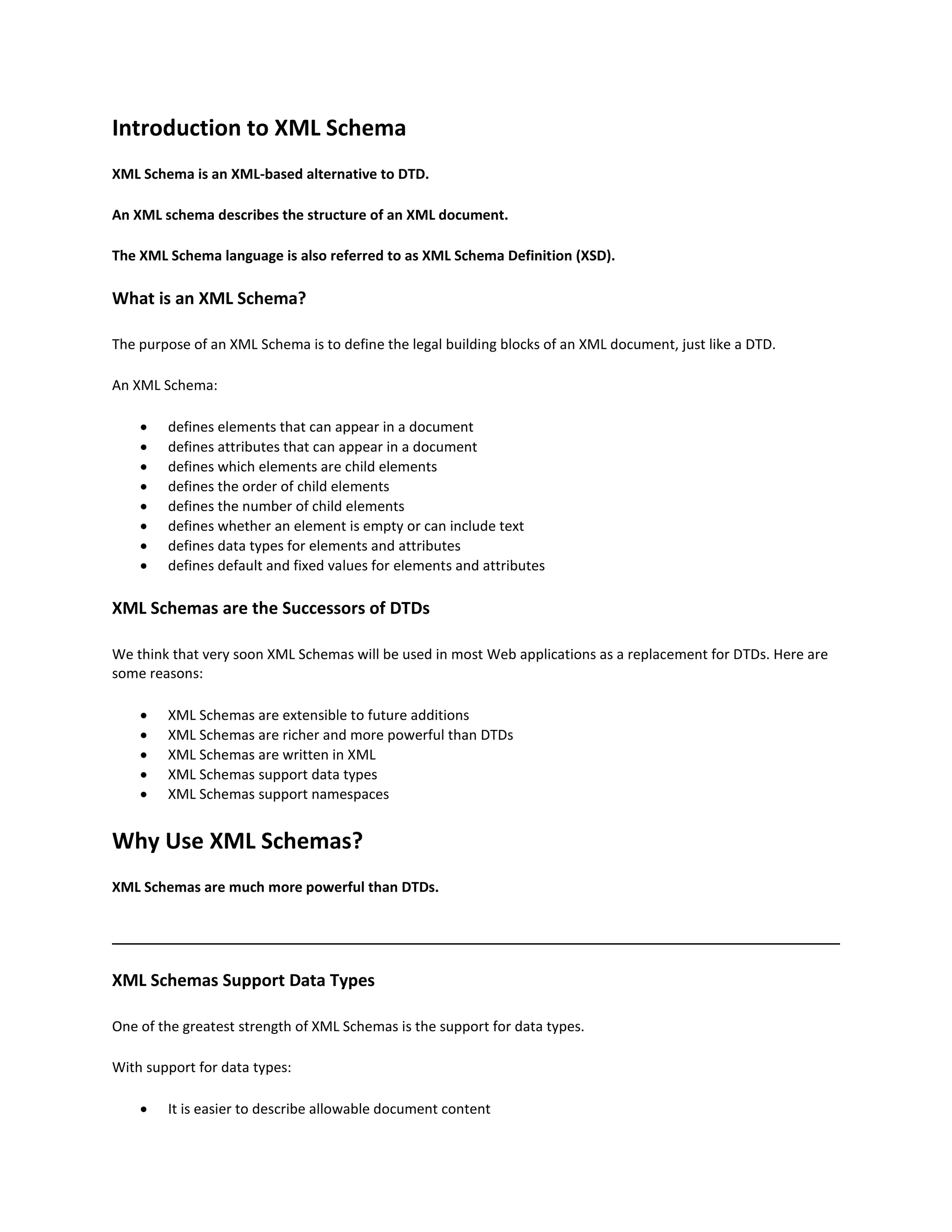 Introduction to xml schema | DOCX