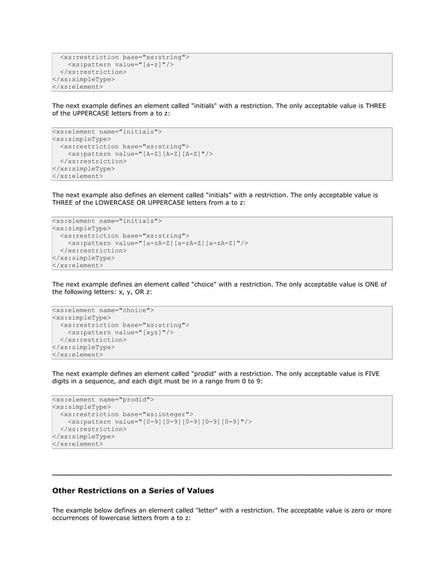 Introduction to xml schema | DOCX