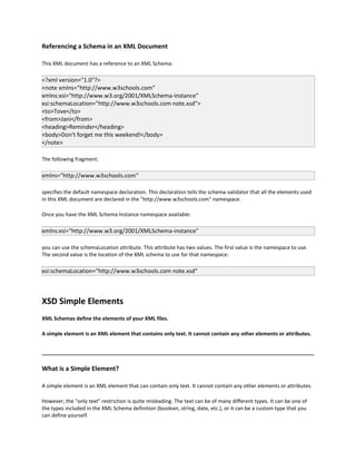Introduction to xml schema | DOCX