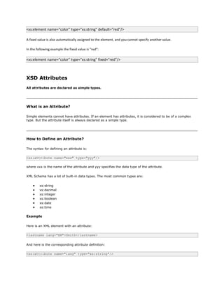 Introduction to xml schema | DOCX