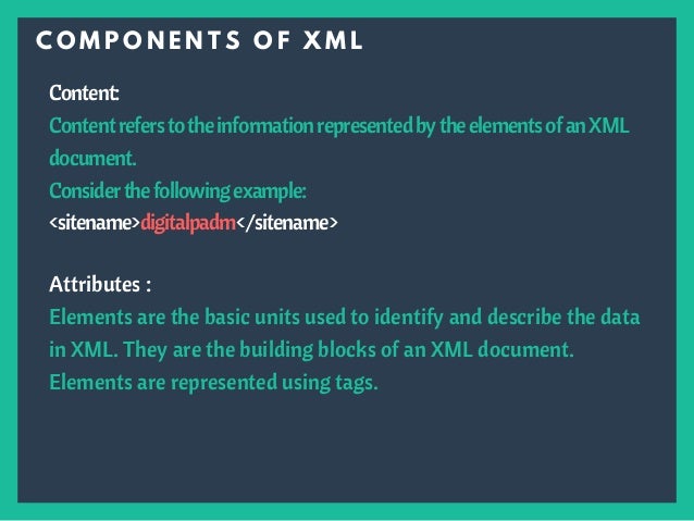 introduction to xml technology xml focuses on identifying the format of data not the data itself