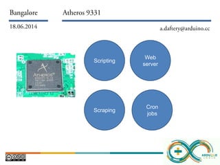 Web
server
Cron
jobs
Scripting
Scraping
 