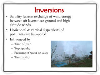 Introduction & transport of air pollution. m1 pptx | PPTX