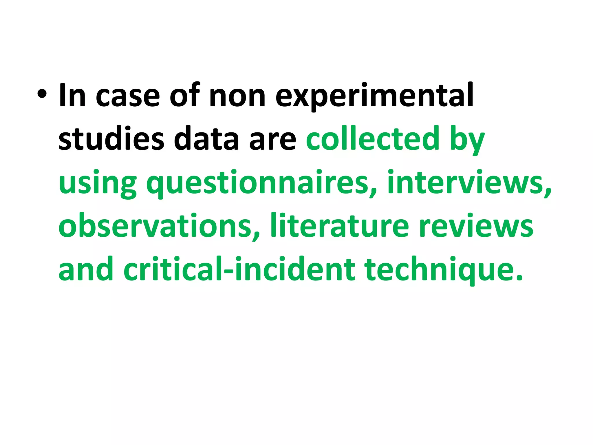 INTO & TYPES OF NON EXPERIMENTAL RESEARCH DESIGNS | PPTX | Science