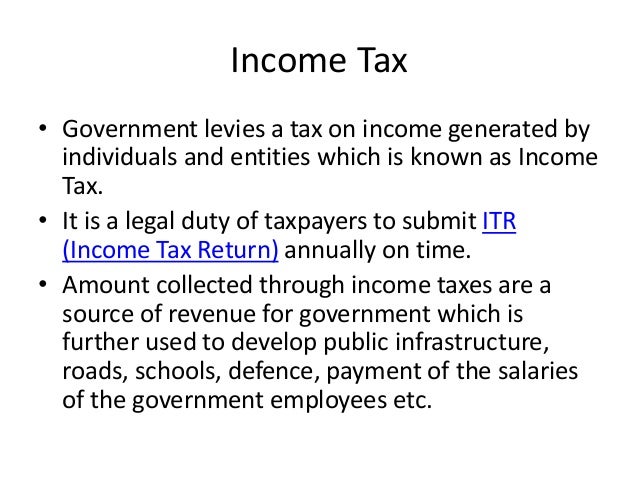 Introduction to income tax