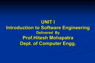 Introduction to software engineering | PPT