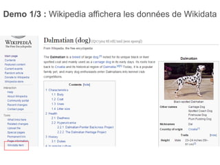 Demo 1/3 : Wikipedia affichera les données de Wikidata
 