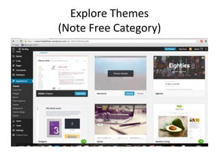 Explore Themes 
(Note Free Category) 
 