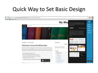 Quick Way to Set Basic Design 
 
