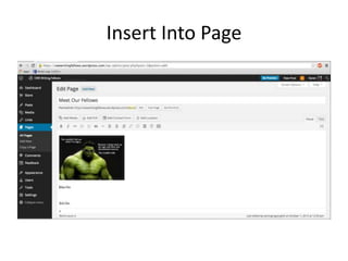 Insert Into Page 
 