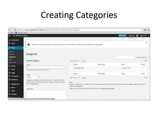 Creating Categories 
 