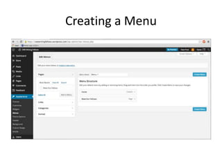 Creating a Menu 
