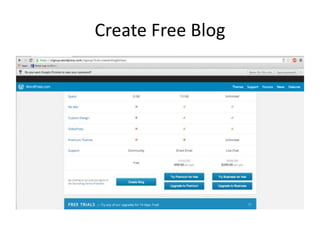 Create Free Blog 
 