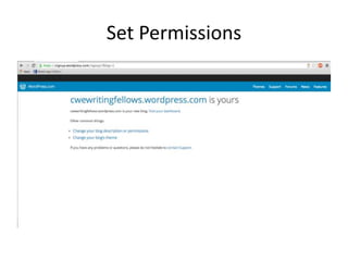 Set Permissions 
 