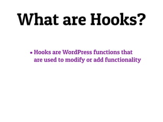 Introduction to Wordpress Hooks | PDF