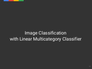 Image Classification
with Linear Multicategory Classifier
28
 