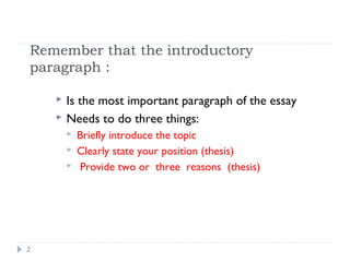 Introductory paragraphs research 2012 | PPT