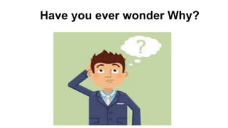 Have you ever wonder Why?
 