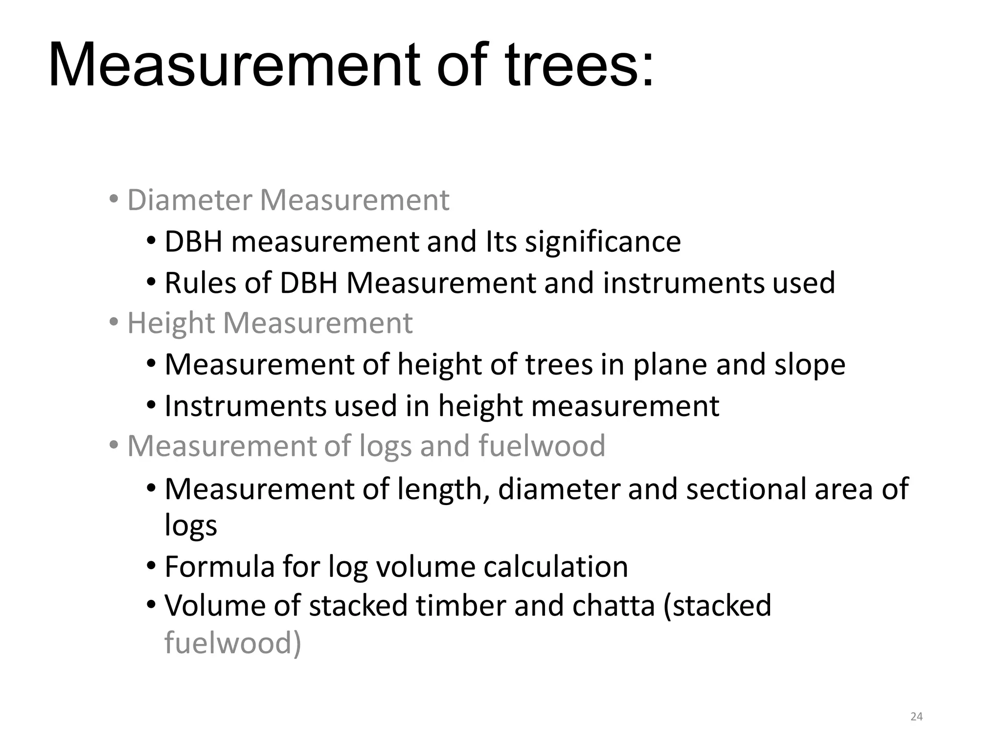 Forestry Introductory Forest Mensuration.pptx | Physics | Science