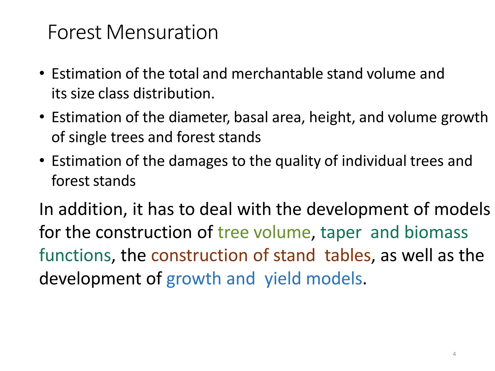 Forestry Introductory Forest Mensuration.pptx | Physics | Science