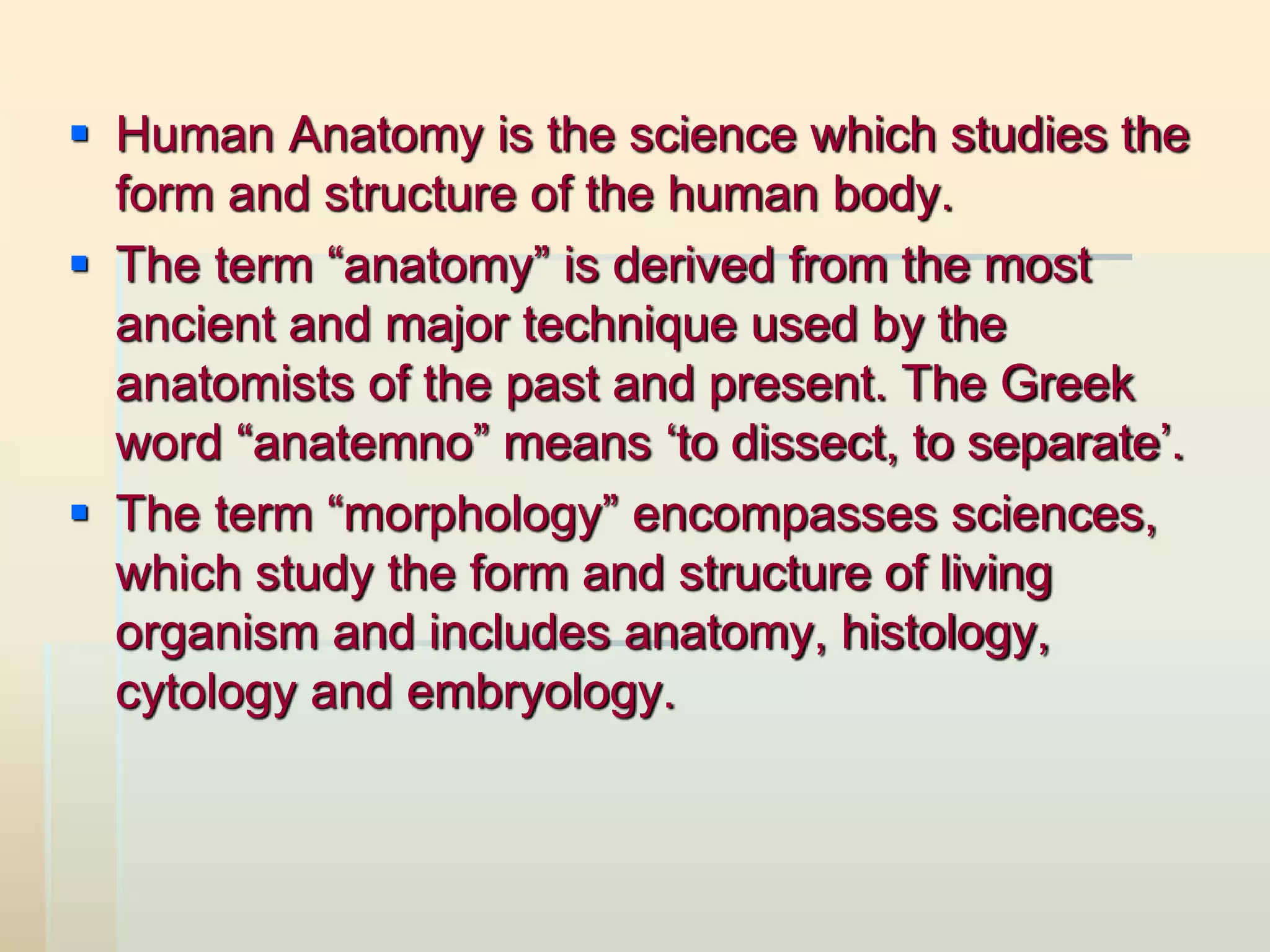 Introductory lecture. osteology (general data). the human skeleton, its ...