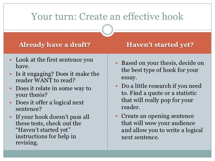 types of hooks for essays