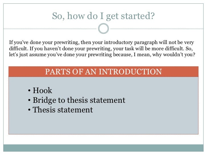 how to write a hook and thesis statement