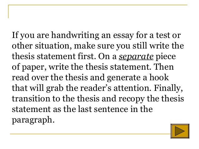 the last sentence of an essay called