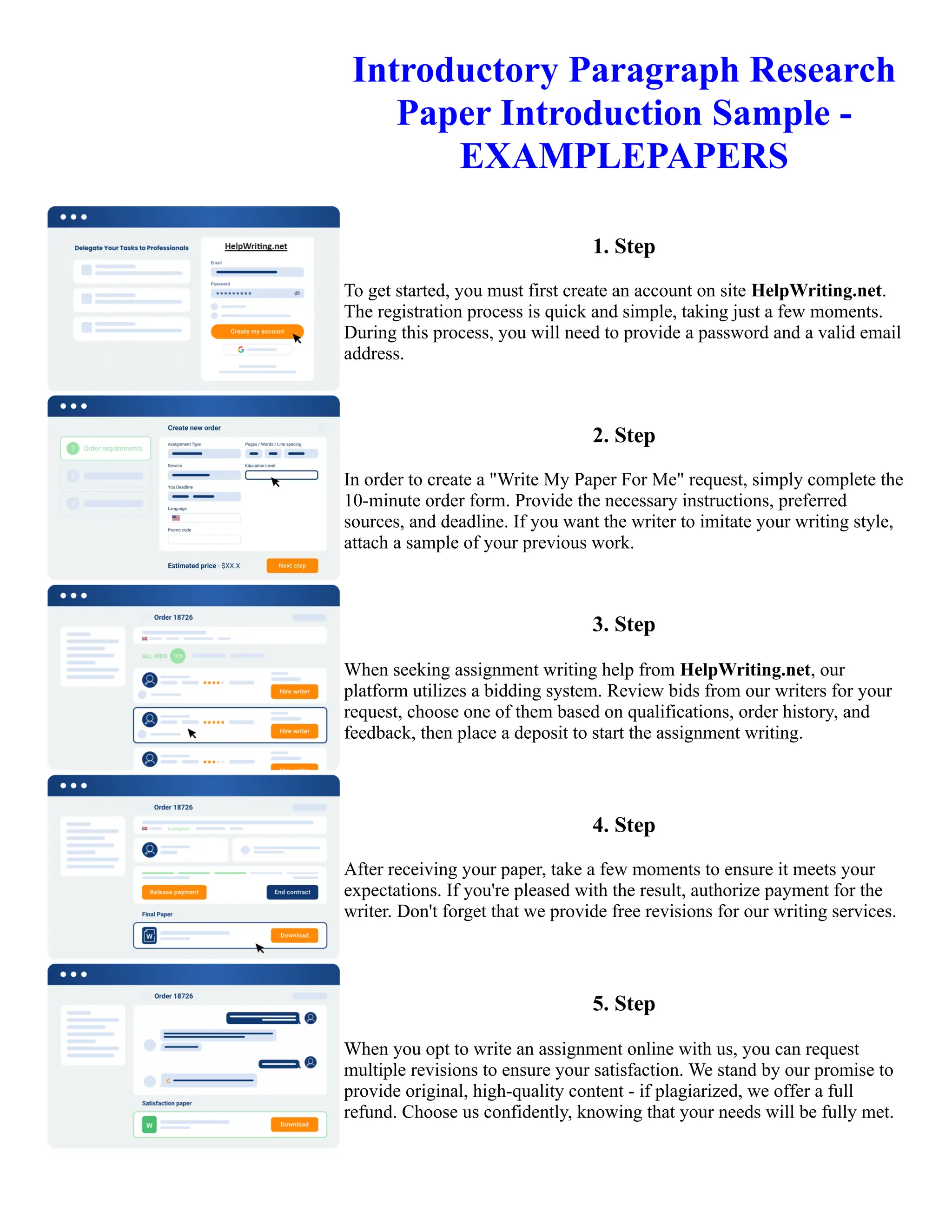 Introductory Paragraph Research Paper Introduction Sample ...