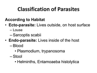 Parasite Def Introductory parasitology 2020 | PPT