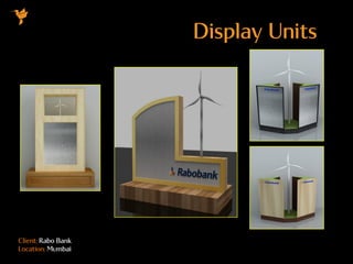 Client: Rabo Bank
Location: Mumbai
Display Units
 