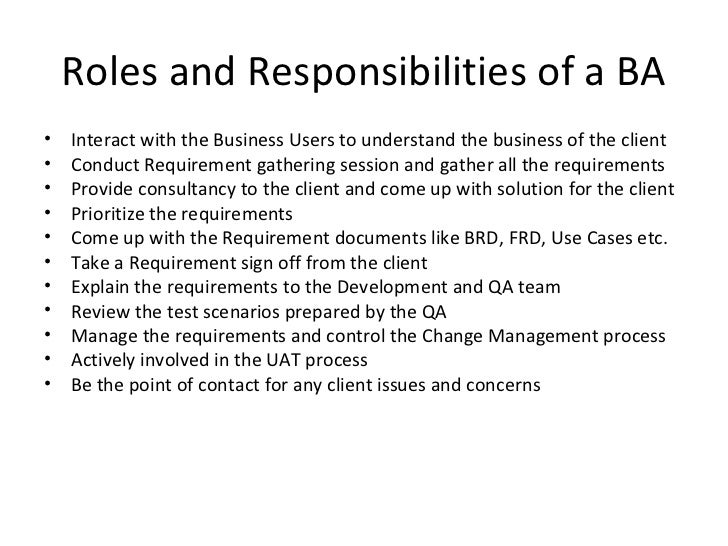duties of business analyst