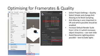 Introductory Virtual Reality in Unity3d | PPTX