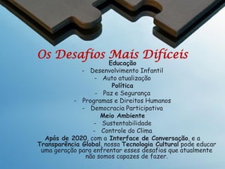 Ecologia

É um ramo
complexo e
interessante da
biologia
Revela a riqueza da
biosfera
Certos princípios ecológicos regulam o
crescimento e sustentabilidade de toda
população
As populações humanas não são exceções

 