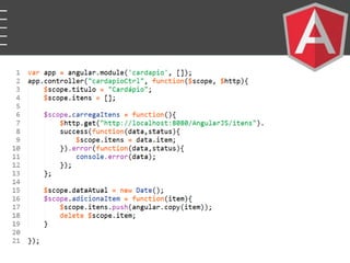 Desenvolvimento de Aplicações Web AngularJS no Contexto da IoT