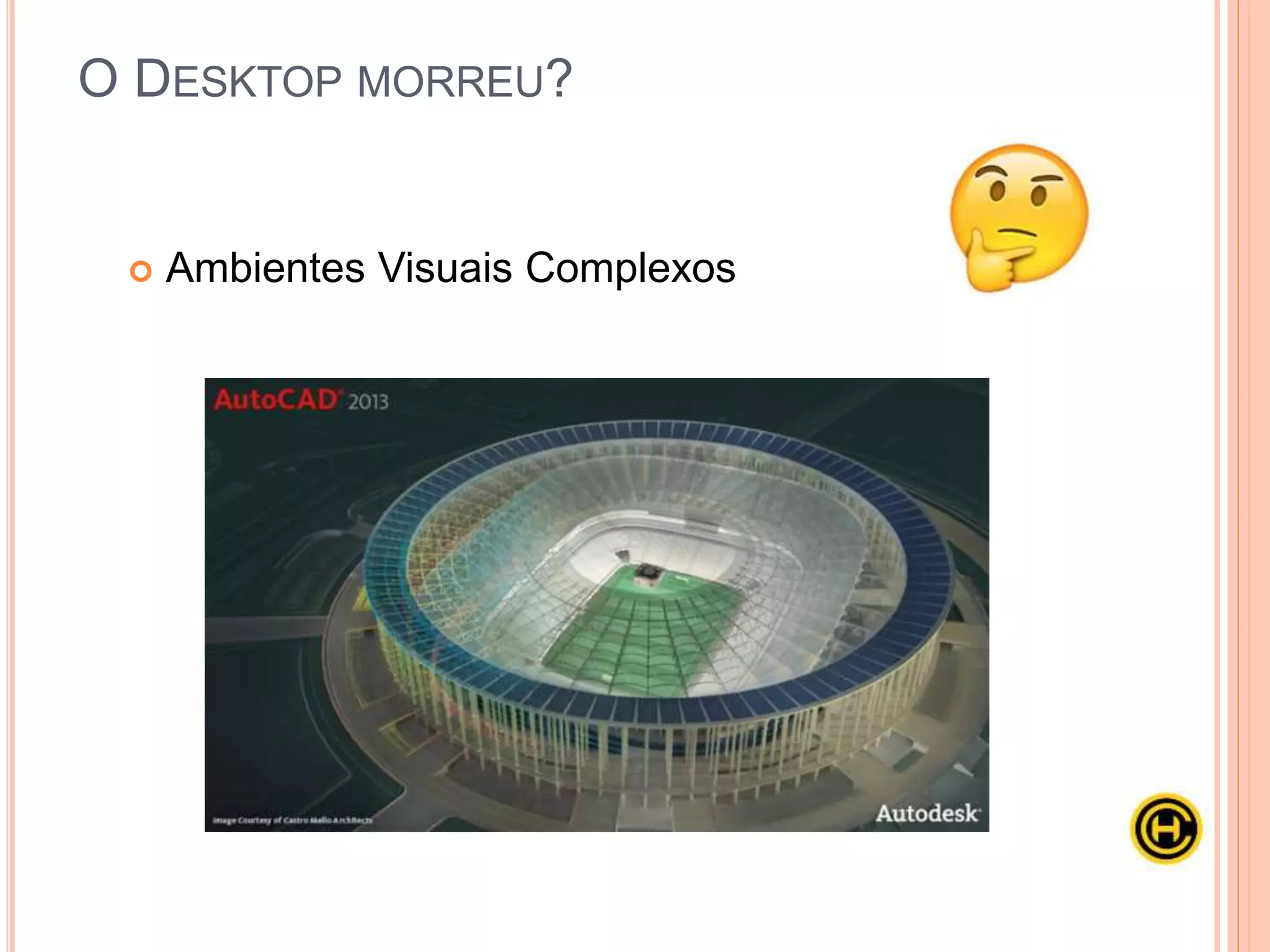  Ambientes Visuais Complexos
O DESKTOP MORREU?
 